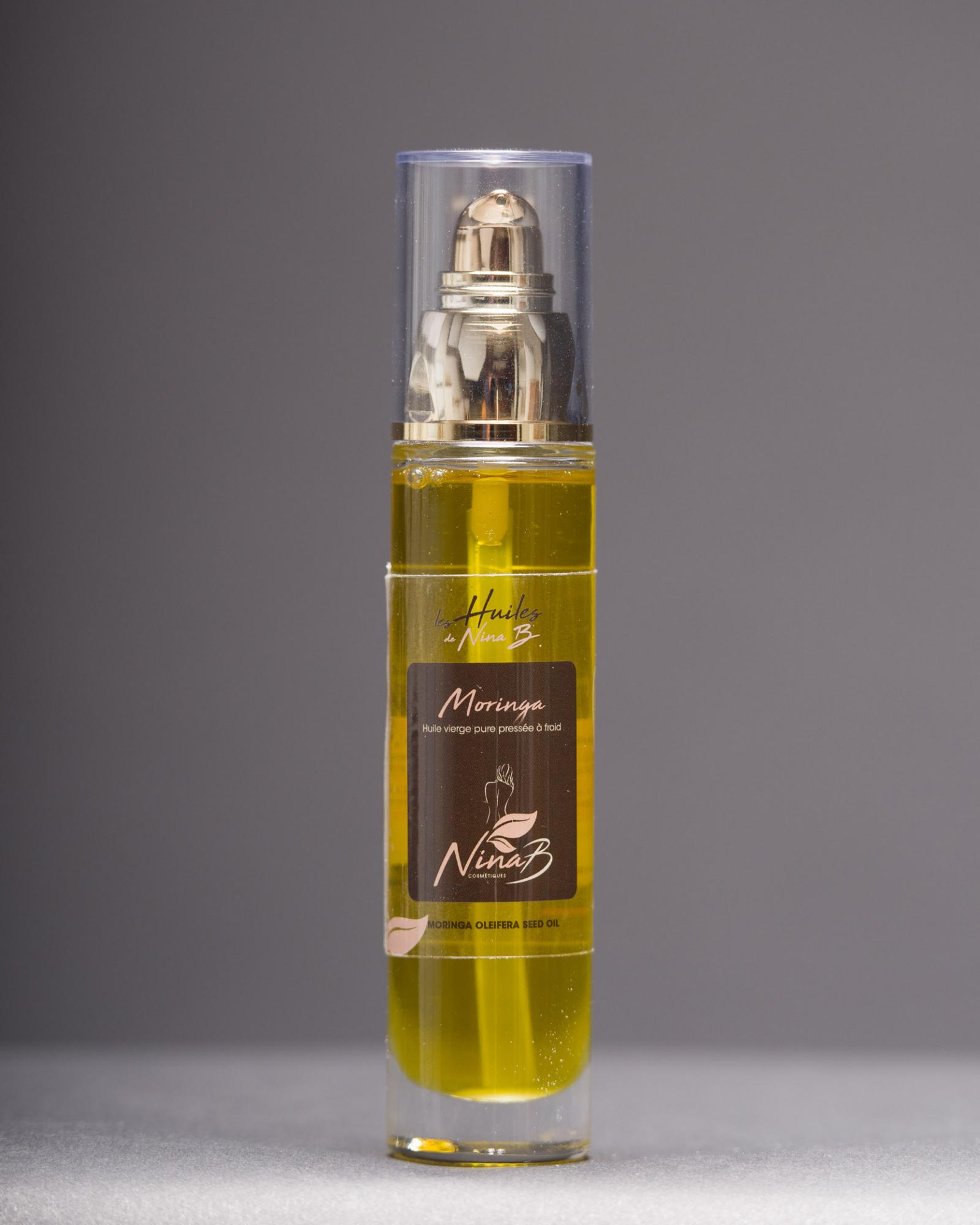 Huile Vierge de Moringa Bio - Produit cosmétique naturel, biologique, certifié ECOCERT COSMOS ORGANIC